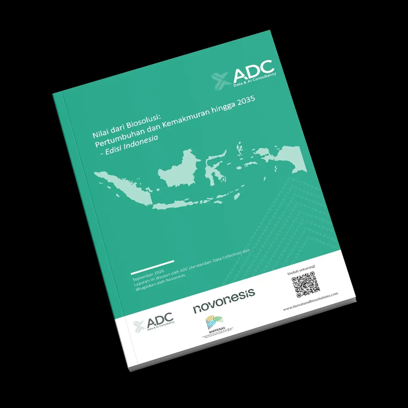 Sampul laporan Nilai Biosolusi edisi Indonesia