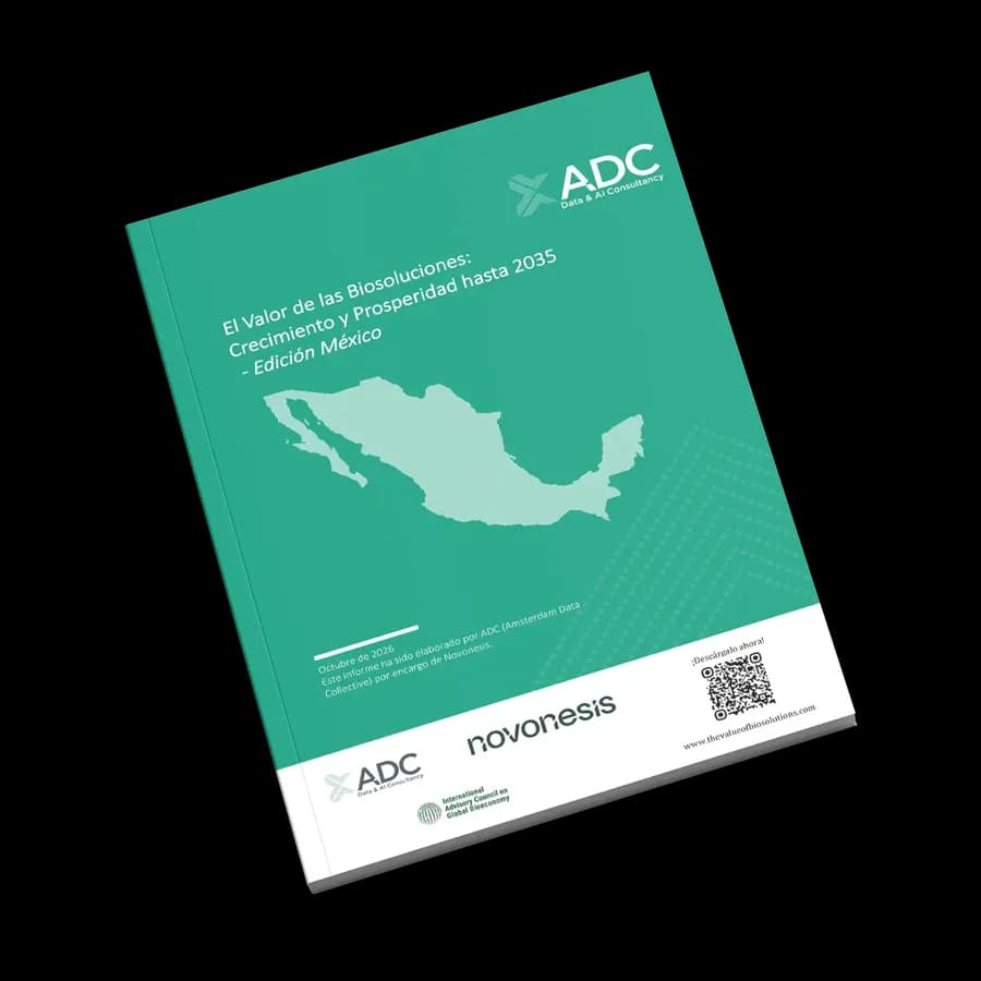 Portada del informe El valor de las biosoluciones: crecimiento y prosperidad hacia 2035, edición México